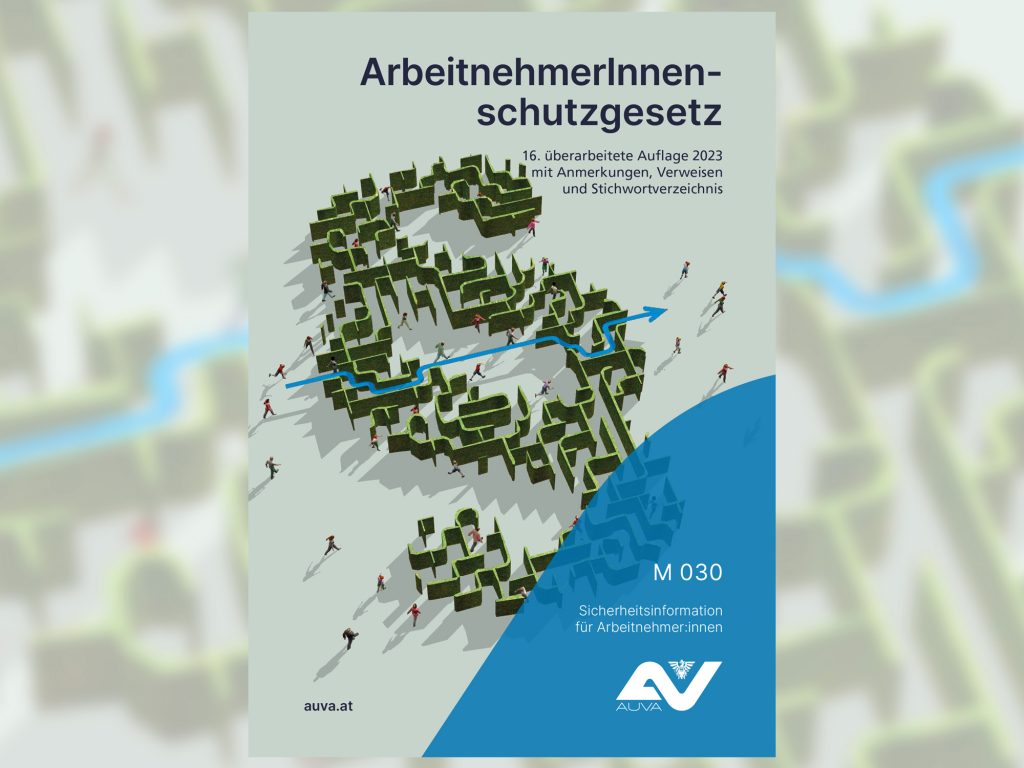 Cover der AUVA-Publikation M 030 ArbeitnehmerInnenschutzgesetz
