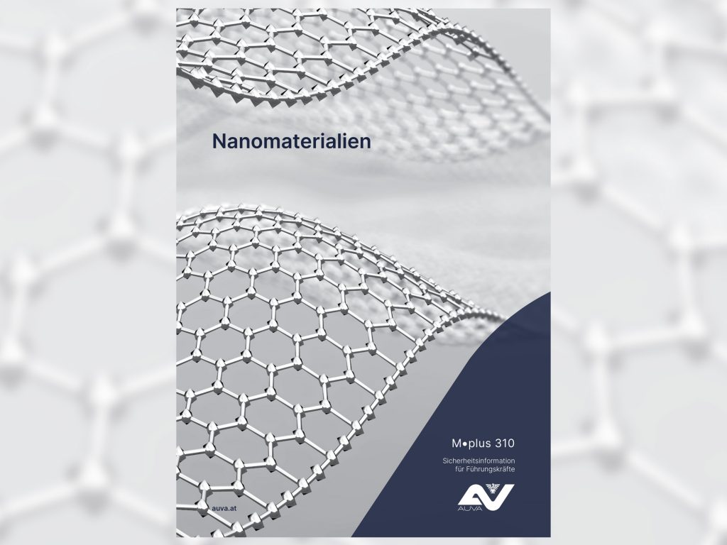 Cover des AUVA-Merkblatts M.plus 310 "Nanomaterialien"